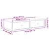 Wall Mounted Shelf with Drawers Smoked Oak Finish 80 x 31 x 17 cm Engineered Wood