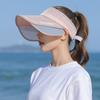 Women's Cycling Breathable Sun Hat Visor Caps Female Scalable Brim Empty Top Wide Brim Baseball Cap Outdoor Anti-UV Beach Hats