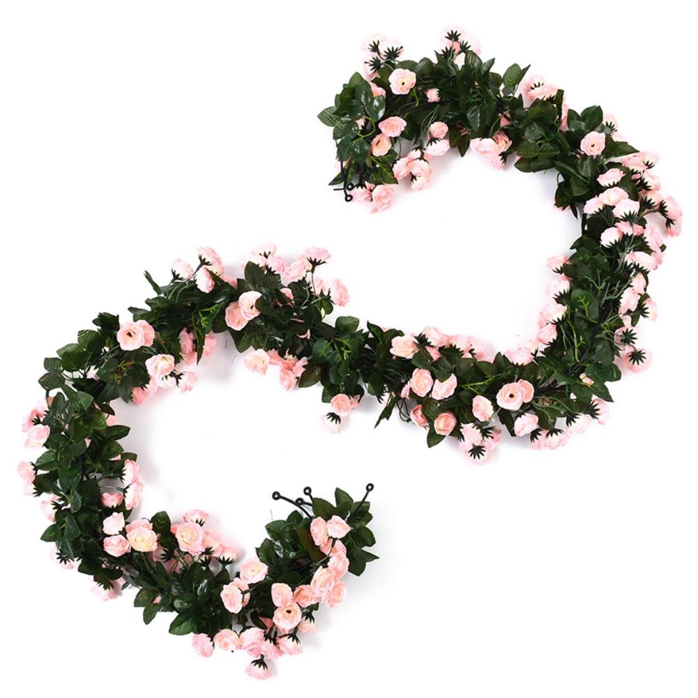 180 см искусственные розы цветы виноградная лоза домашний декор рождественский фон настенные растения уличный сад свадьба роза арка цветочные полосы