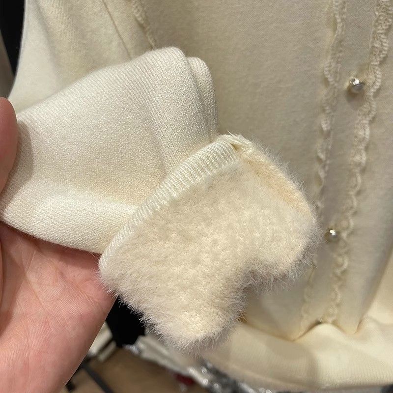 Женский полувысокий бархатный свитер осень-зима кружевной утолщенный трикотажный пуловер модный длинный рукав джемпер трикотажные топы