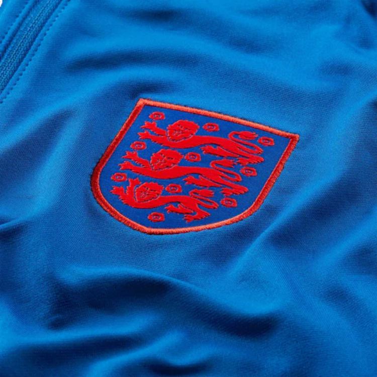 Nike England Training Striped Print Long Sleeve Retro Football Jersey 2022-23 Men Tops Royal-Blue CD2193-485