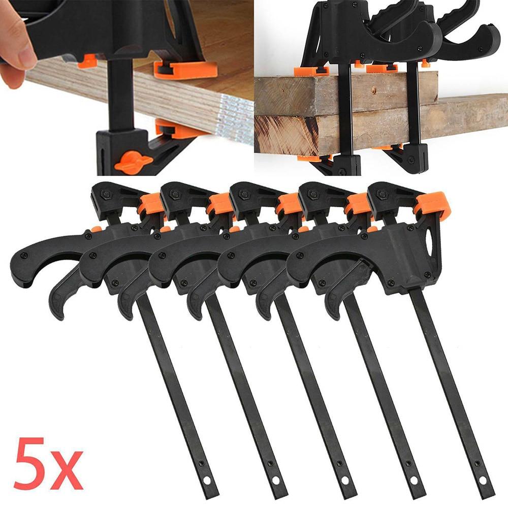 Woodworking Work Bar F Clamp Clip Set Hard Quick Ratchet Release Clip DIY Carpentry Hand Tool Gadget Woodworking Clamp