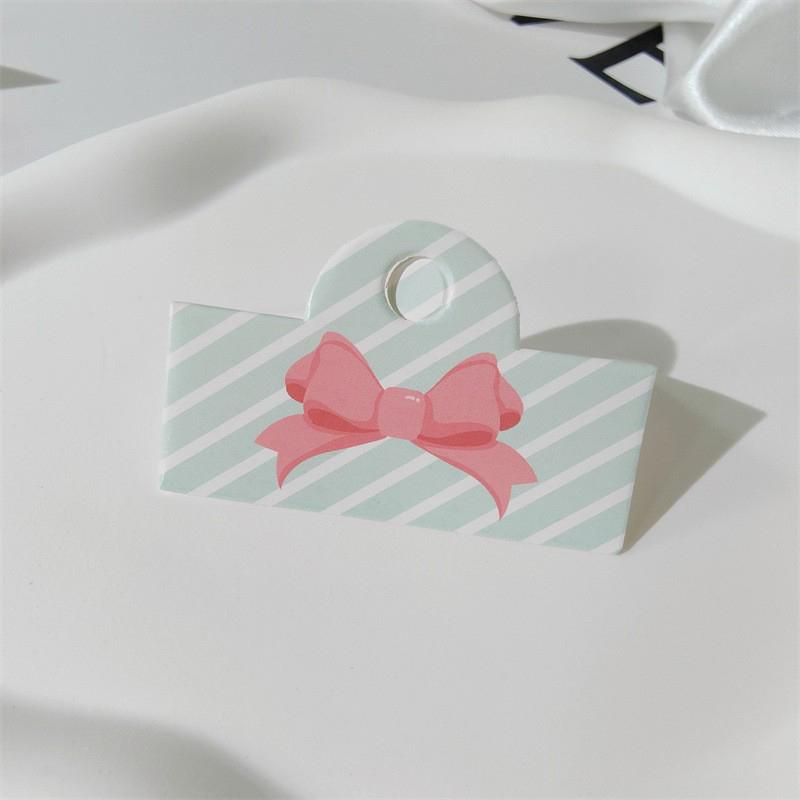 100Pcs Foldable Packaging Paper Cards Bow Cards For Handmade Jewelry Retail Hang Tag Flowers Display Cardboard