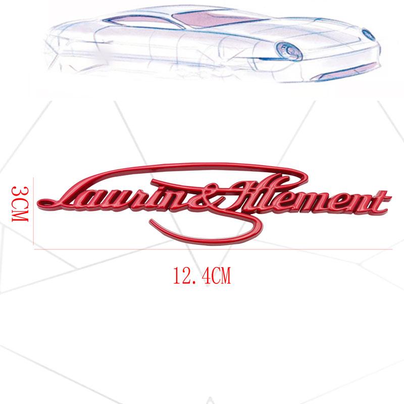 3D металлический логотип Laurin & Klement наклейка на задний багажник автомобиля эмблема значок для MK2 Kamiq Fabia Rapid Yaris Kodiaq Octavia Superb Scala