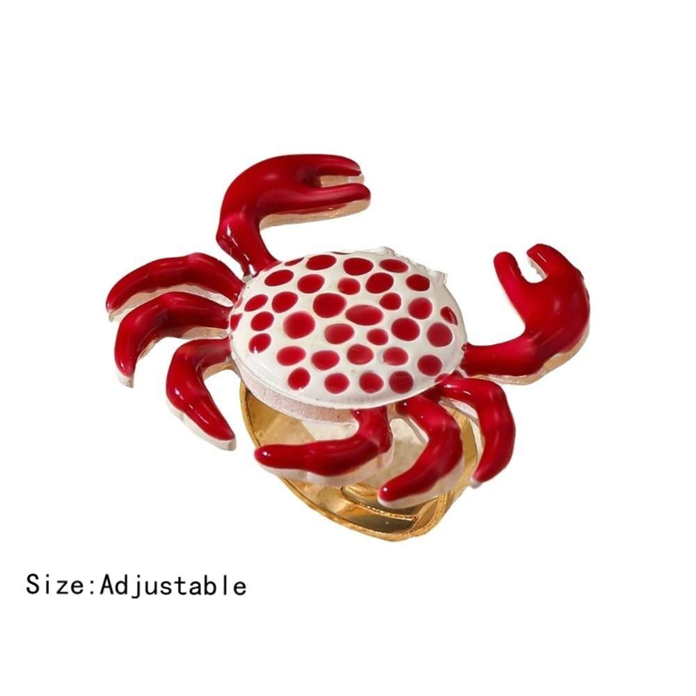 Adjustable Open Rings Fish Shaped Rings Enamel Band Rings Drip Oil Rings Casual Wear