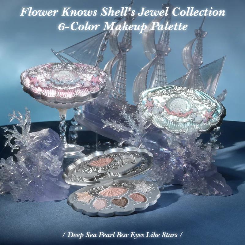 Flower Knows Палетка теней Shell's Jewel Collection, 6 цветов