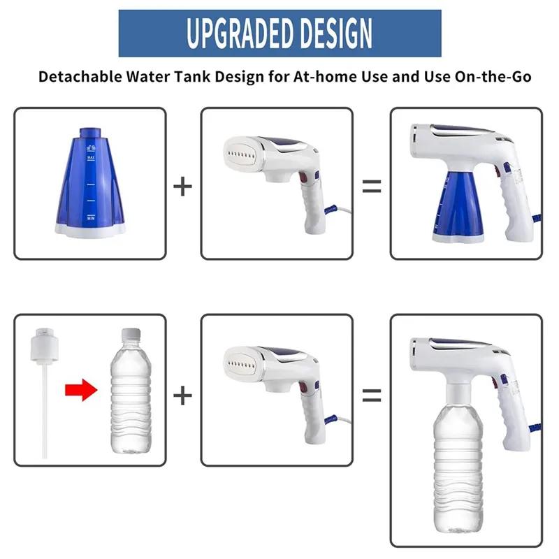 Портативный складной небольшой отпариватель для одежды мощностью 1600 Вт для путешествий домой с мощным паром. Ручной компактный портативный компактный прибор для одежды. Бытовая бытовая техника.