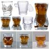 Creative Glass Cup Whiskey Glasses Wine Shot Glass Cup Beer Cup for Vodka Whiskey Beer