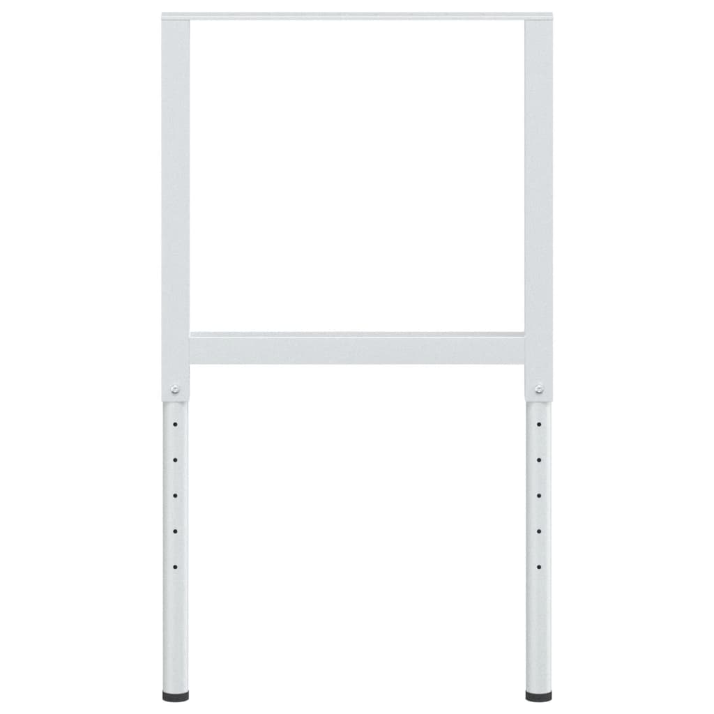 Adjustable Workbench Frame 2 pcs Metal 55 x (69 95.5) cm Gray