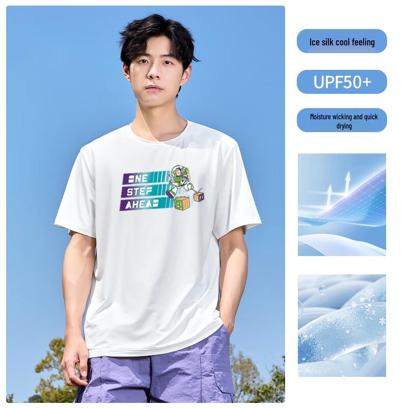 MINISO Мужская футболка с коротким рукавом Disney Базз Лайтер Бегущий Графический