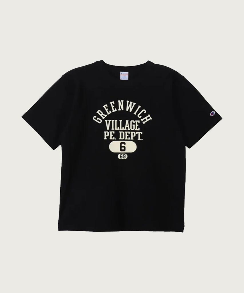 CHAMPION Reverse Weave City Graphic Short Sleeve T-Shirt Black