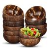6Pcs Coconut Bowl Natural Coconut Half Shell Bowl Smoothie Salad Fruit Serving Bowls for Food Summer Party Decoration Tableware