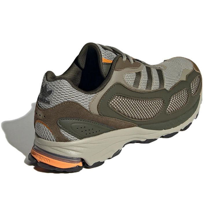 adidas Оригинальные кроссовки Shadowturf в стиле ретро, тканевые, с кожаными вставками, амортизацией, нескользящей и износостойкой подошвой, низкие, повседневные, для бега, унисекс, армейско-зеленые, GW3967