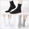 5-Pair Pack: All-Season Solid-Color Cotton Mid-Calf Socks Grey