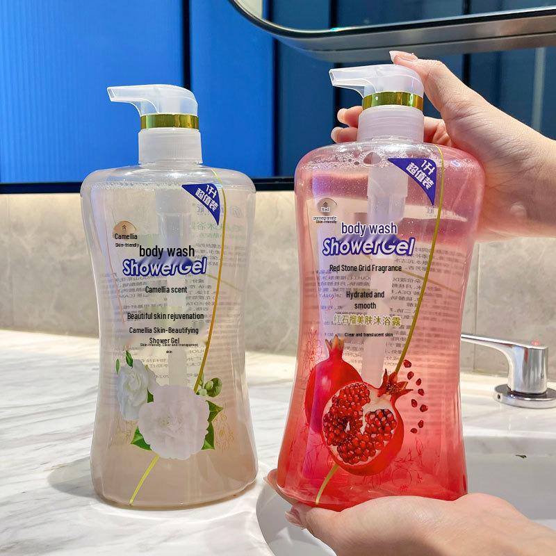 Гель для душа Camellia & Red Pomegranate Семейный размер с долговременным увлажнением и ароматом Ebony Rose