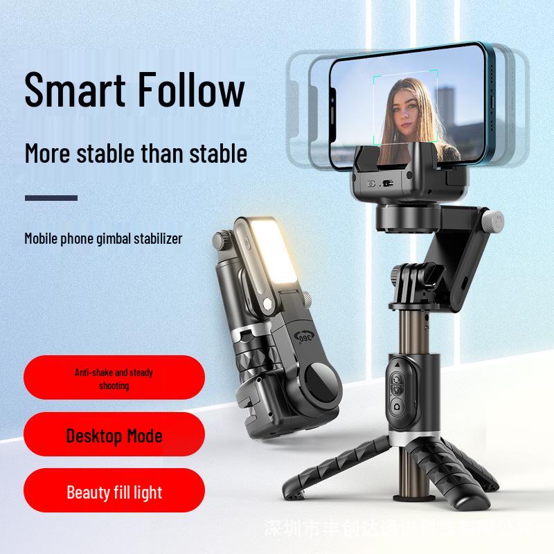 Q18 Handheld Gimbal Stabilizer: Intelligent Face Tracking, Anti-Shake Tripod, Bluetooth Mobile Selfie Stick
