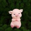 Pink Pig Home Ornament Toy Pig Miniature Resin Craft Micro Landscape Decoration Dollhouse Accessory