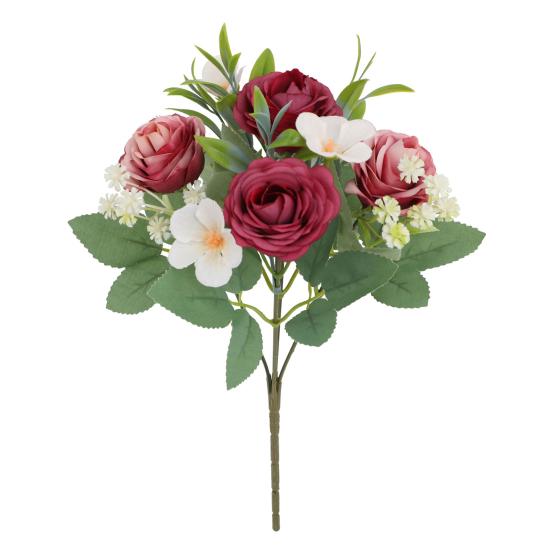 Имитация роз Букет искусственных цветов Реалистичные на ощупь Искусственные розы для декора дома, свадьбы, офиса Искусственные шелковые цветы Круглогодичный букет для