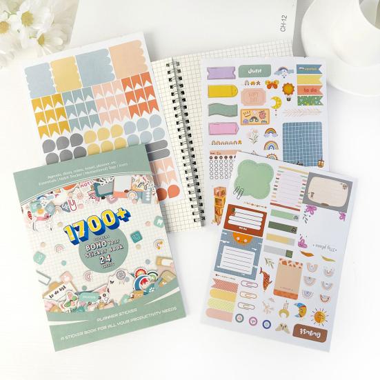 1 Set Annual Planner Stickers Set Seasonal Program Stickers Aesthetic Inspirational Holiday Wellness Stickers Calendar Journaling Accessories