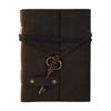 Vintage Leather Handmade Paper Journal Diary with Stylish Key (Brown)