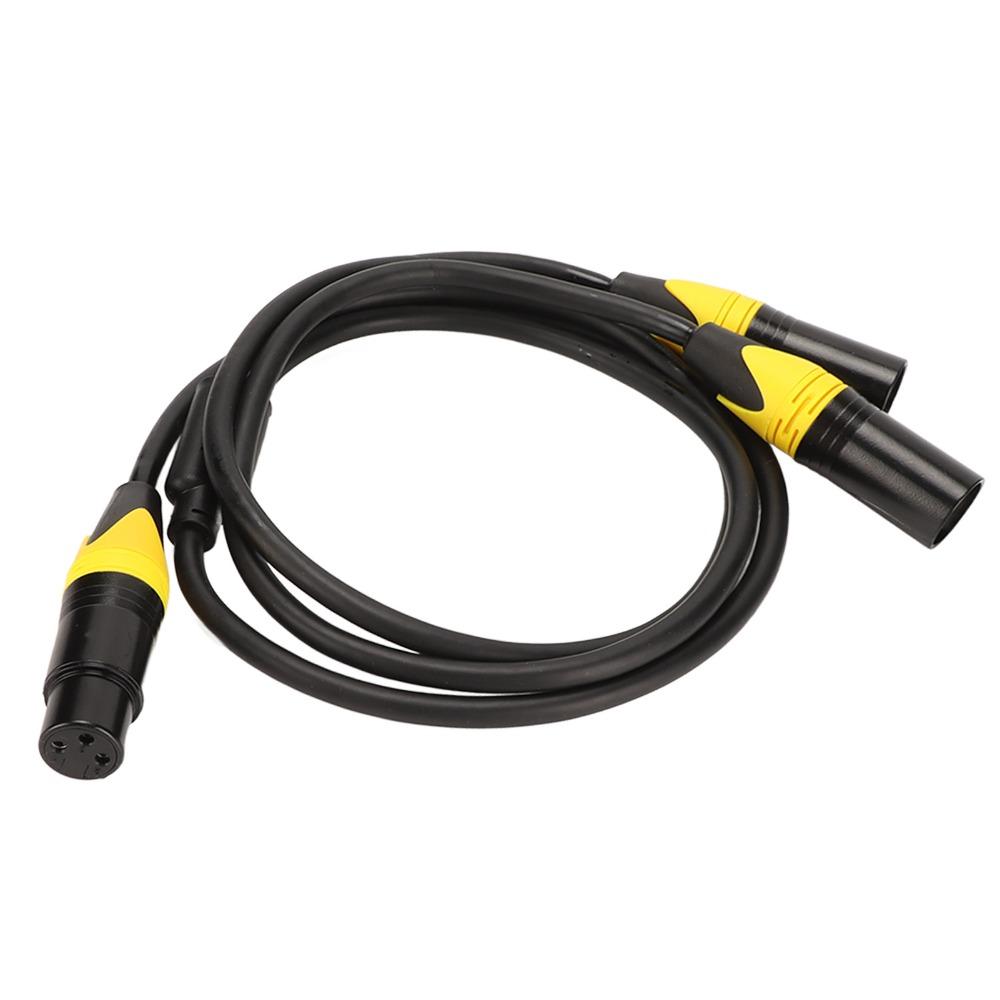 Plug and Play Female to Dual Male Noiseless XLR Audio Y Adapter Cable  Speaker Connection