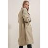 5808 Trench Coat With Waist Tie - Beige