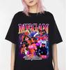 Футболка Megan Thee Stallion в стиле аниме 90-х, топы, футболка, футболка с артом Megan для косплея