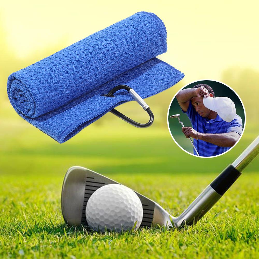Cotton High Water Absorption Microfiber With Carabiner Hook Golf Towel Cleans Clubs Cleaning Towels