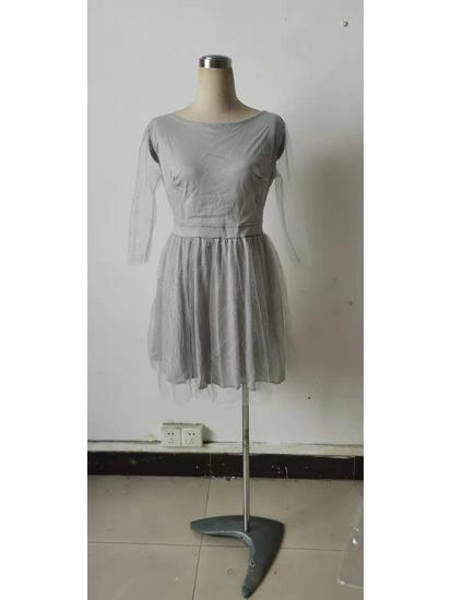 Европейское и американское женское прозрачное платье с круглым вырезом и длинными рукавами, сексуальное