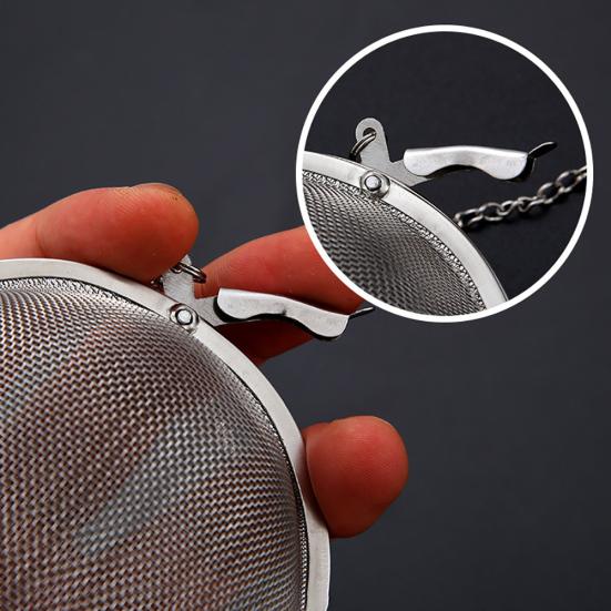 Многоразовый сетчатый шариковый фильтр из нержавеющей стали для травяного чая, ситечко для заварки специй