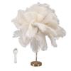 Feather Table Lamp 3 Color Dimmable Touch Switch USB Plug In Romantic Modern Decorative Bedside