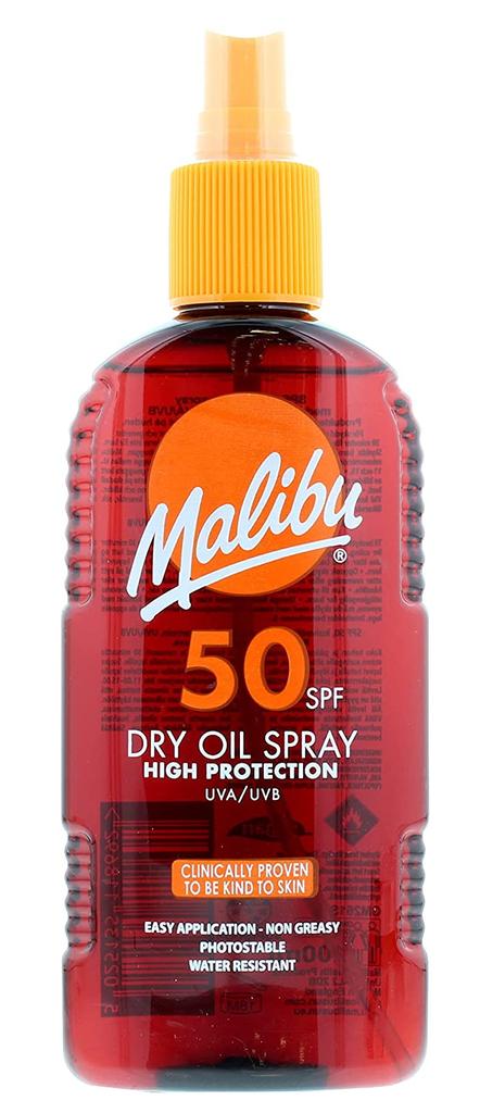 Malibu Бронзирующее масло SPF50 200 мл + спрей-бальзам после загара 200 мл