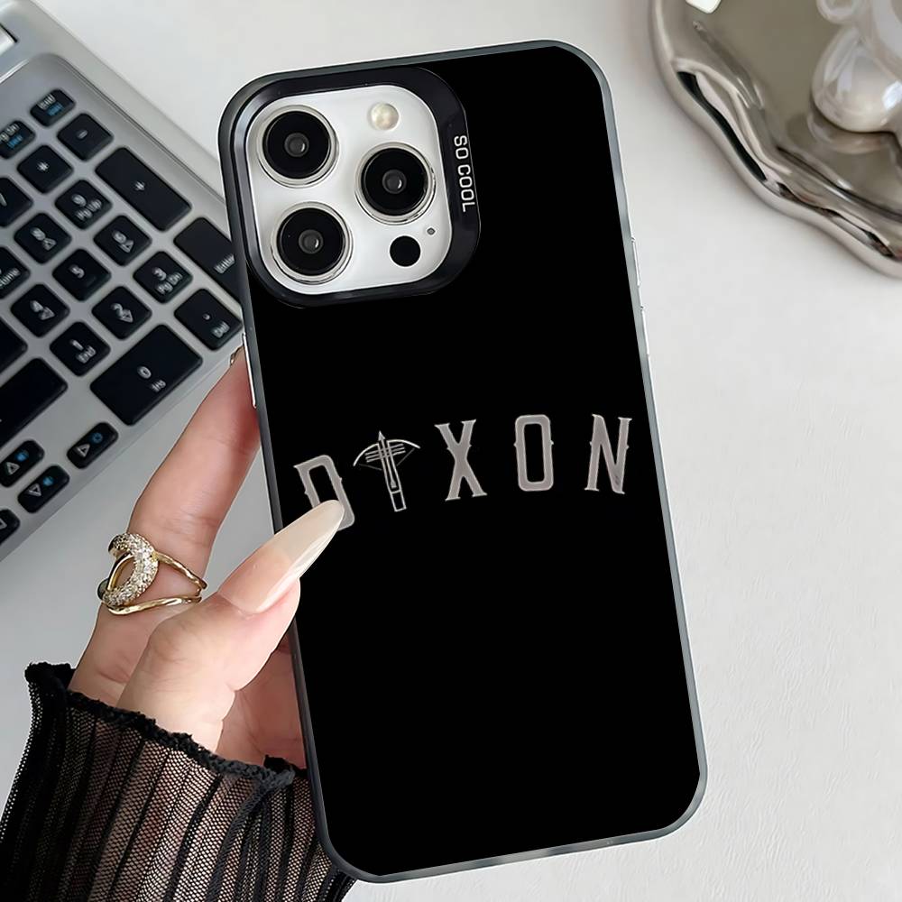 D-Daryl Dixon Крылья Зомби Чехол для Телефона Для iPhone 17,16,15,14,13,12,11,Pro,Max,Plus,E,Air,Mini Черный IMD Чехол