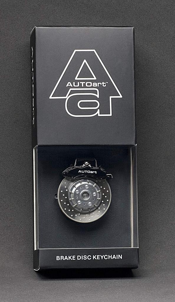 Брелок для ключей AUTOartDESIGN в виде тормозного диска (6-POT/черный суппорт)