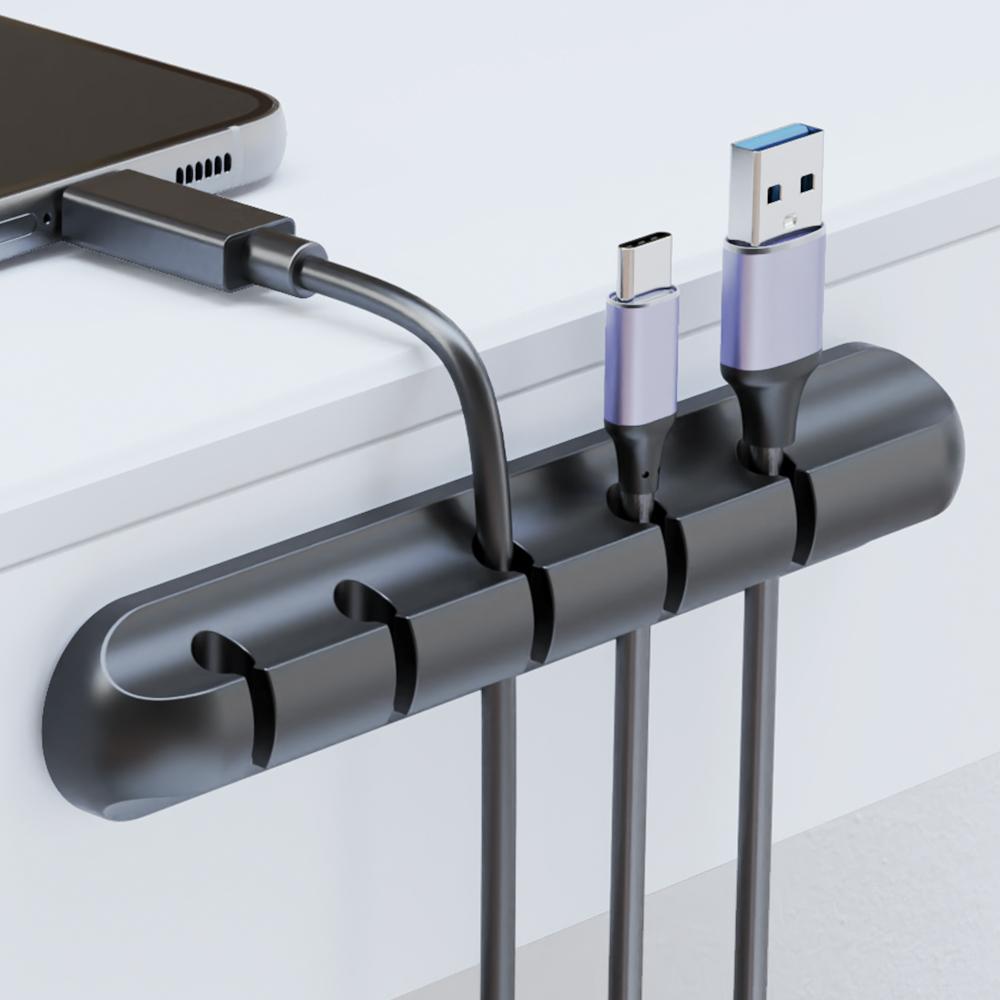 Клейкие зажимы для держателя кабеля, органайзер для проводов, USB-кабель для зарядки, кабель питания для прикроватной тумбочки, кабель для мыши