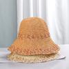 Цветная шляпа-тазик, пляжная шляпа из травы, кружевная плетеная шляпа, женская дорожная солнцезащитная пляжная шляпа, кружевная шляпа