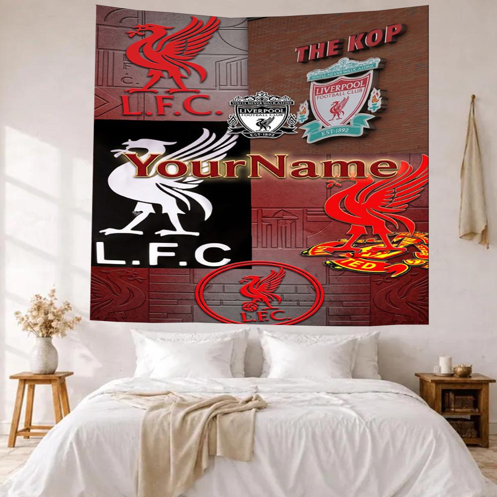 Liverpool Custom Your Name Wall Decor Tapestry Art For Pet Memorial Birthdaywedding Party Backdrop Family Gift