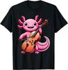 Cute Axolotl Playing Violin For Violinist Musical Orchestra Tshirt Unisexs Clothing Funny Shirt Customizable Ropa Hombre