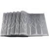Washable Woven Placemats Tree Theme Non-slip Table Mats For Kitchen Dining Set of 6 Blue Tree/coffee Tree/silver Tree