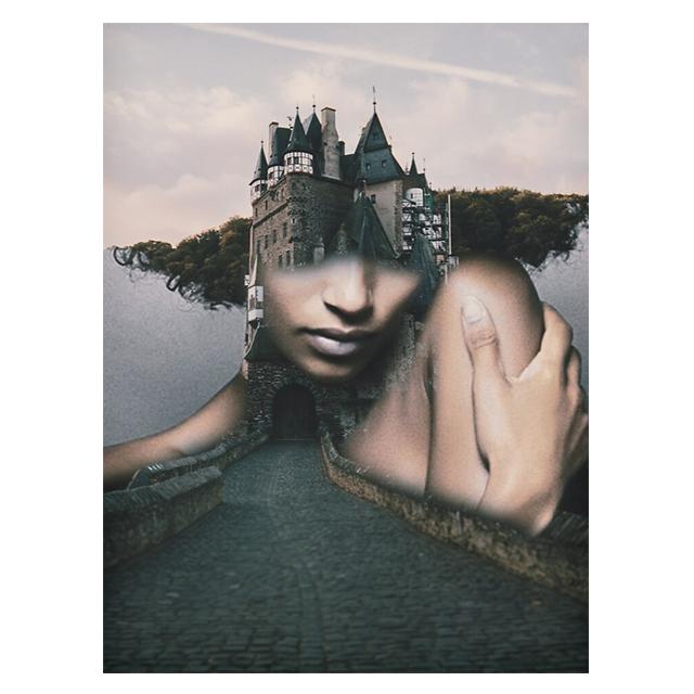 Абстрактная черно-белая картина на холсте «Гора и женщина», винтажный принт, металлические знаки, сюрреализм, постер, домашний декор для гостиной