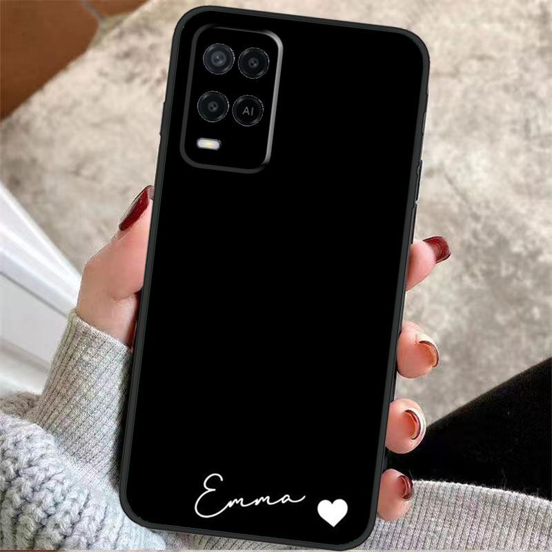 Personalised Custom Name Pastel Tones Case For OPPO A17 A57 A96 A76 A16 A18 A58 A78 A98 A74 A94 A5 A9 A52 A72 A15 A93 A53 A54 S