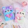 Cartoon Stationery With Lock Plush Tie-dyed Notebook Diary Book Hand Account Book Password Book
