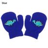 Детские спортивные варежки с изображением динозавра из мультфильма, утолщенные детские перчатки с полным пальцем