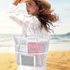 Сумка-тоут Yousheng Travel Mesh с большим карманом, вместительная, водонепроницаемая, с защитой от песка, плетеная, пляжная сумка через плечо