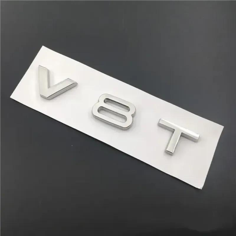 Автомобильный Стайлинг 3D Металл V6T V8T Боковая Эмблема Крыла Хвост Багажник Логотип Значок Наклейка Для A3 A4 A5 A6 A7 A8 S3 S4 S5 S6 Q3 Q5 Q7