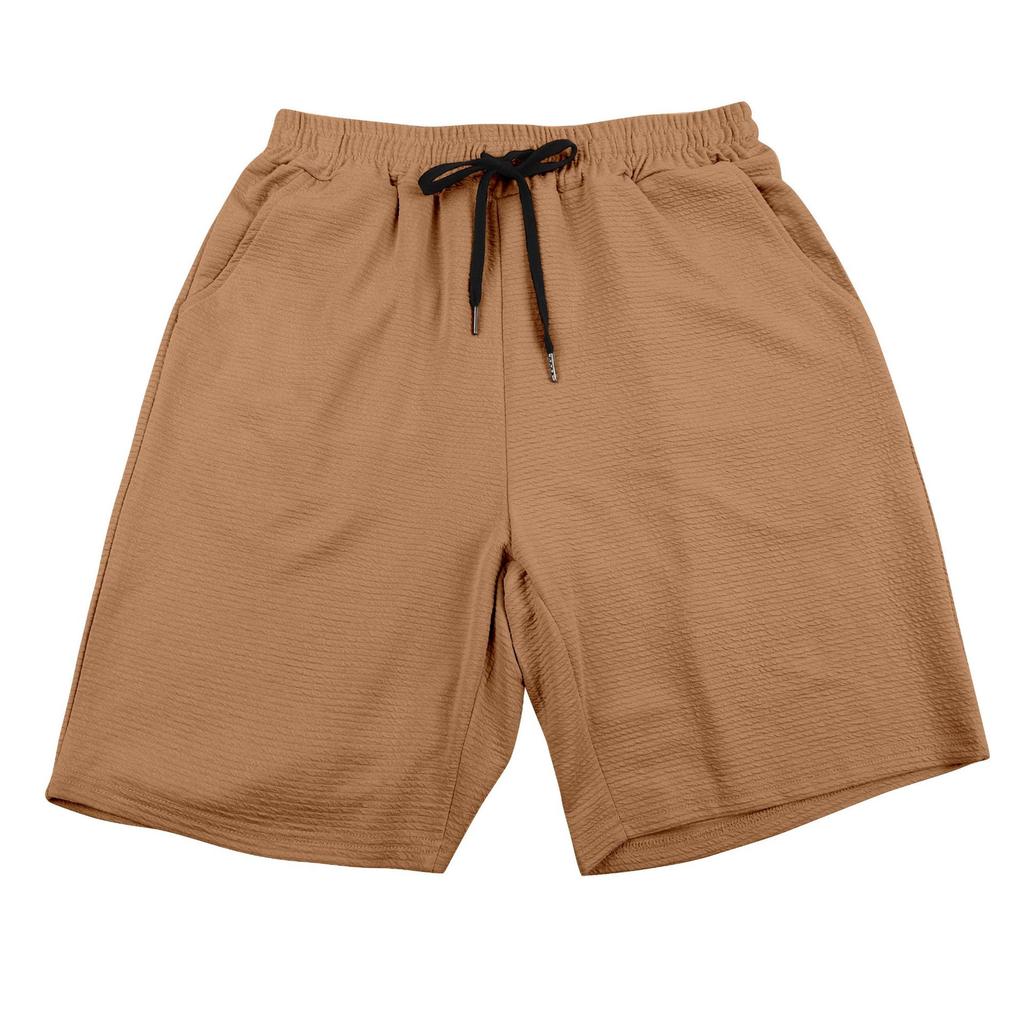 Men Casual Loose Textured Short Sleeve T Shirt And Shorts Two Piece Set