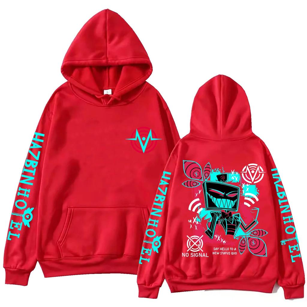 Hazbin Hotel Vox Print Hoodie Man Woman Harajuku Pullover Tops Sweatshirt