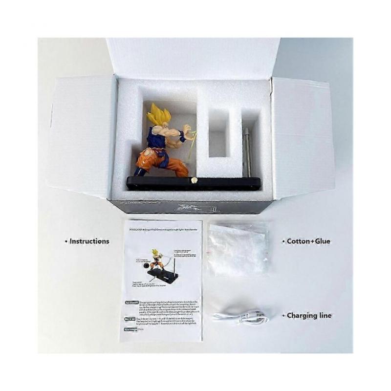 Светодиодная лампа-ночник Goku Kamehameha из Dragon Ball Z, магнитная, сенсорная, левитирующая, для стола, аниме, декор и подарок