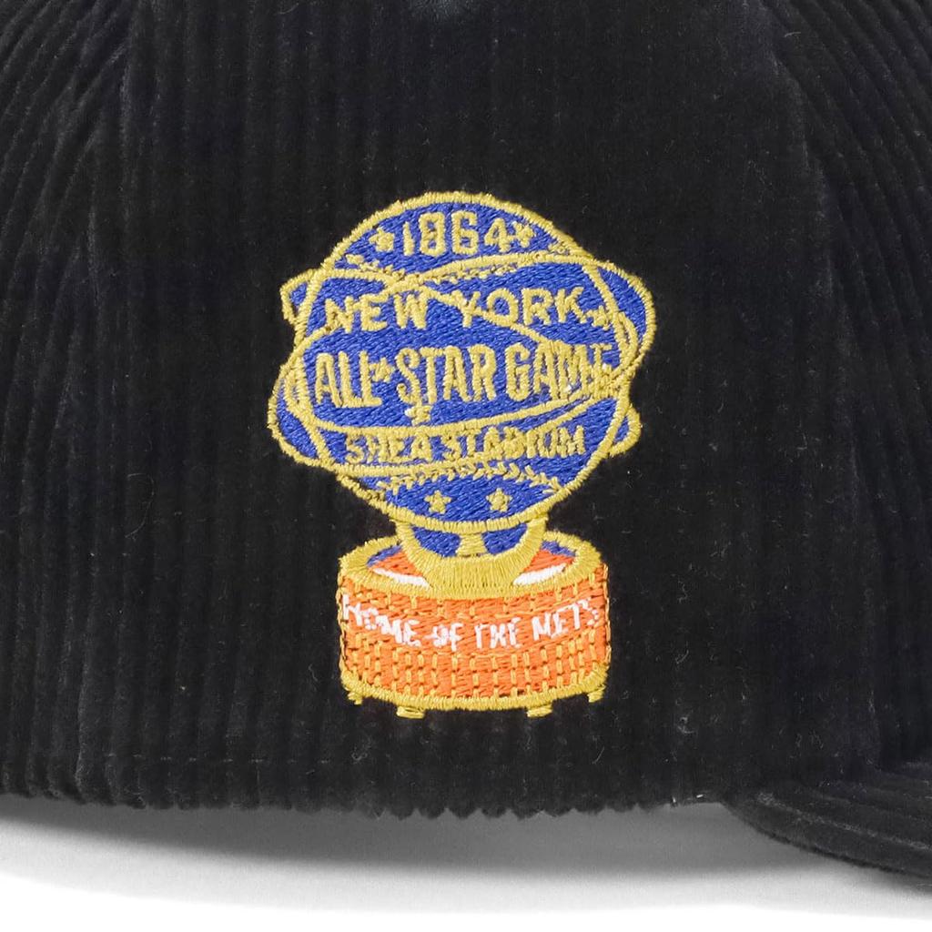 Newera newera cap LP 59FIFTY 14507933 NER35C2440 MLB New York Mets NYM Black Black 7 Corduroy SIDE PATCH ONSPOTZ Custom Made Hat Gokyu Fifty Newera