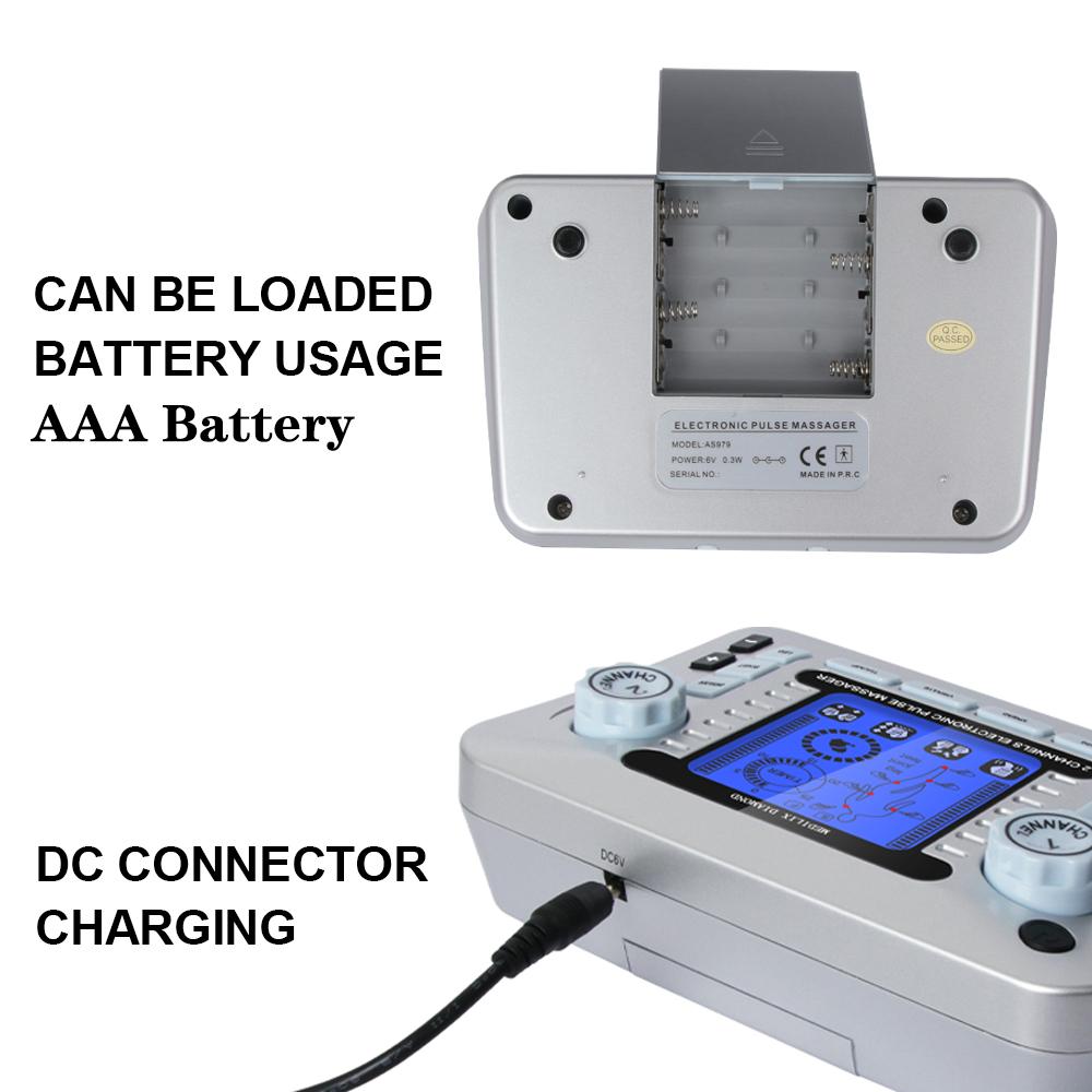 Электрический импульсный массажер Tens EMS стимулятор мышц 12 режимов цифровой терапевтический аппарат массаж тела средство для облегчения боли здравоохранение